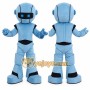 Happy Blue Robot Mascot Costume