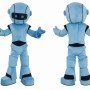 Happy Blue Robot Mascot Costume