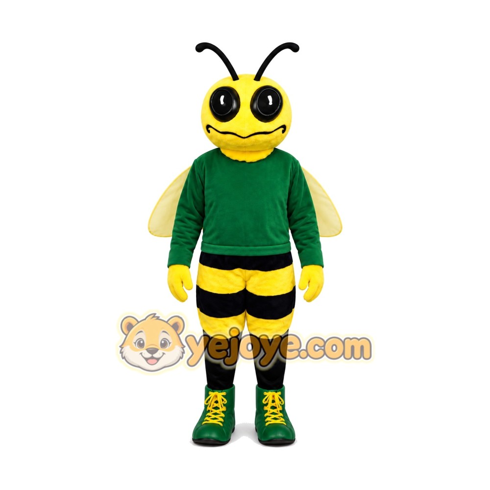 Green Bee Mascot Costume Green Bee Mascot Costume