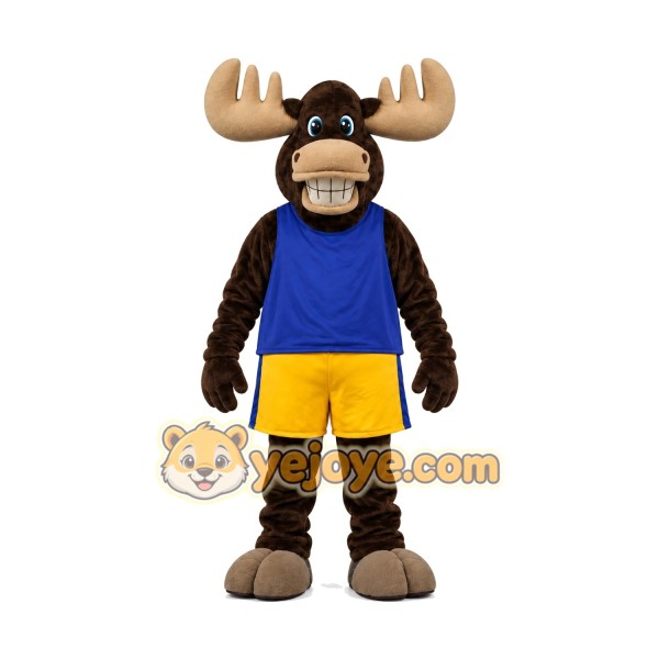 Happy Moose Mascot Costume