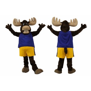 Happy Moose Mascot Costume