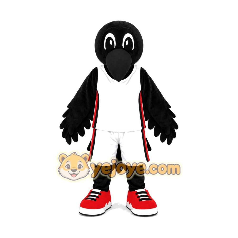 Realistic Raven Mascot Costume Realistic Raven Mascot Costume