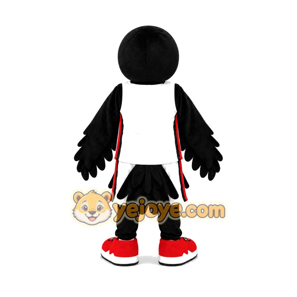 Realistic Raven Mascot Costume Realistic Raven Mascot Costume