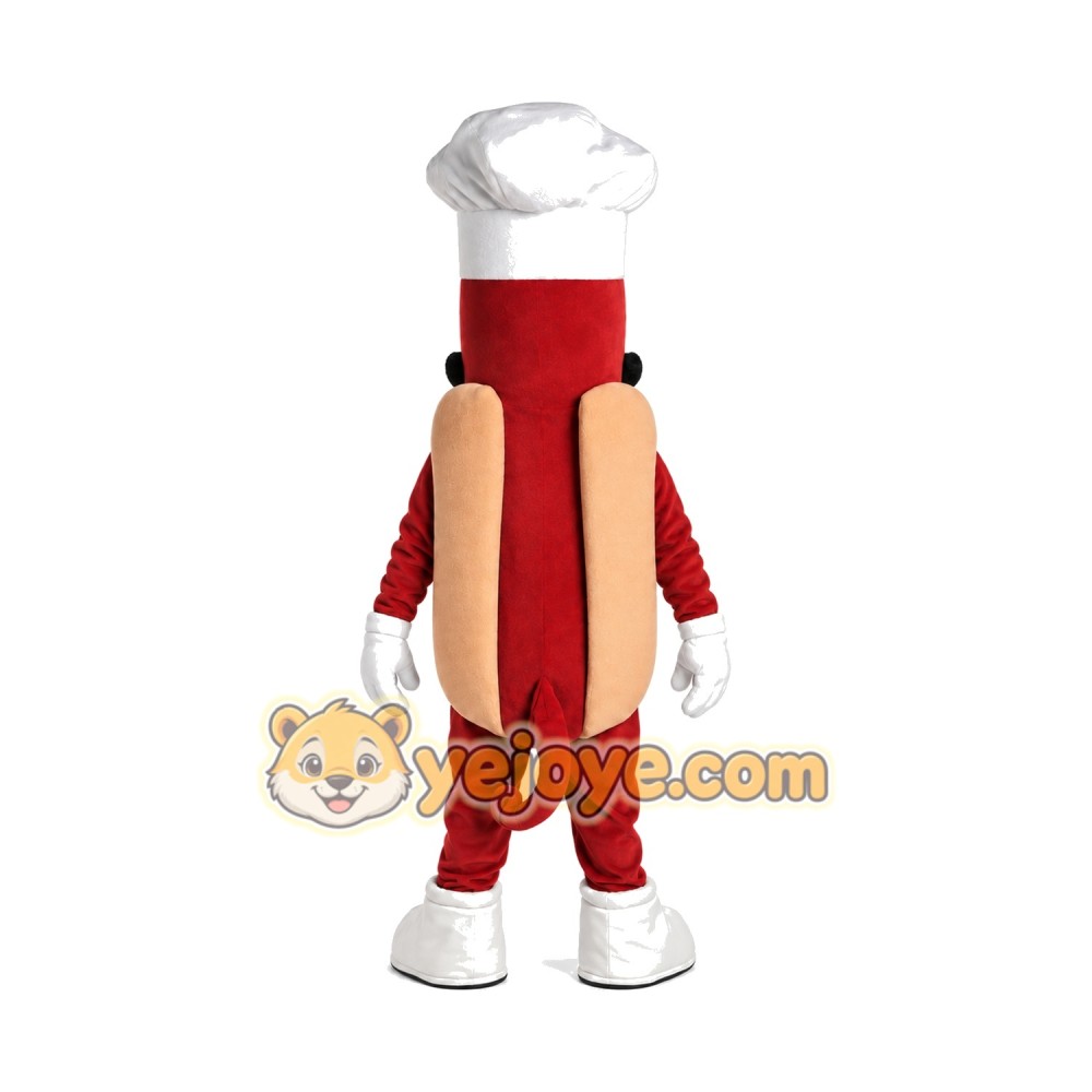 Chef Hot Dog Mascot Costume