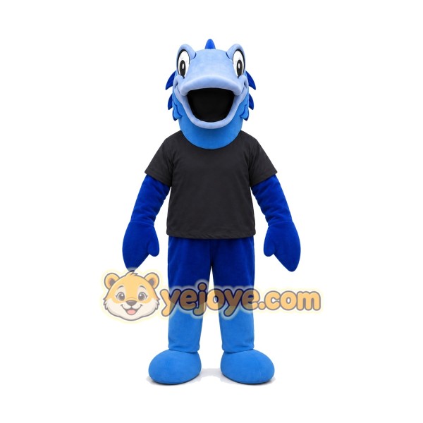 Blue Fish Mascot Costume