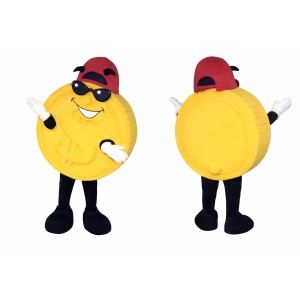 Gold Coin Mascot Costume