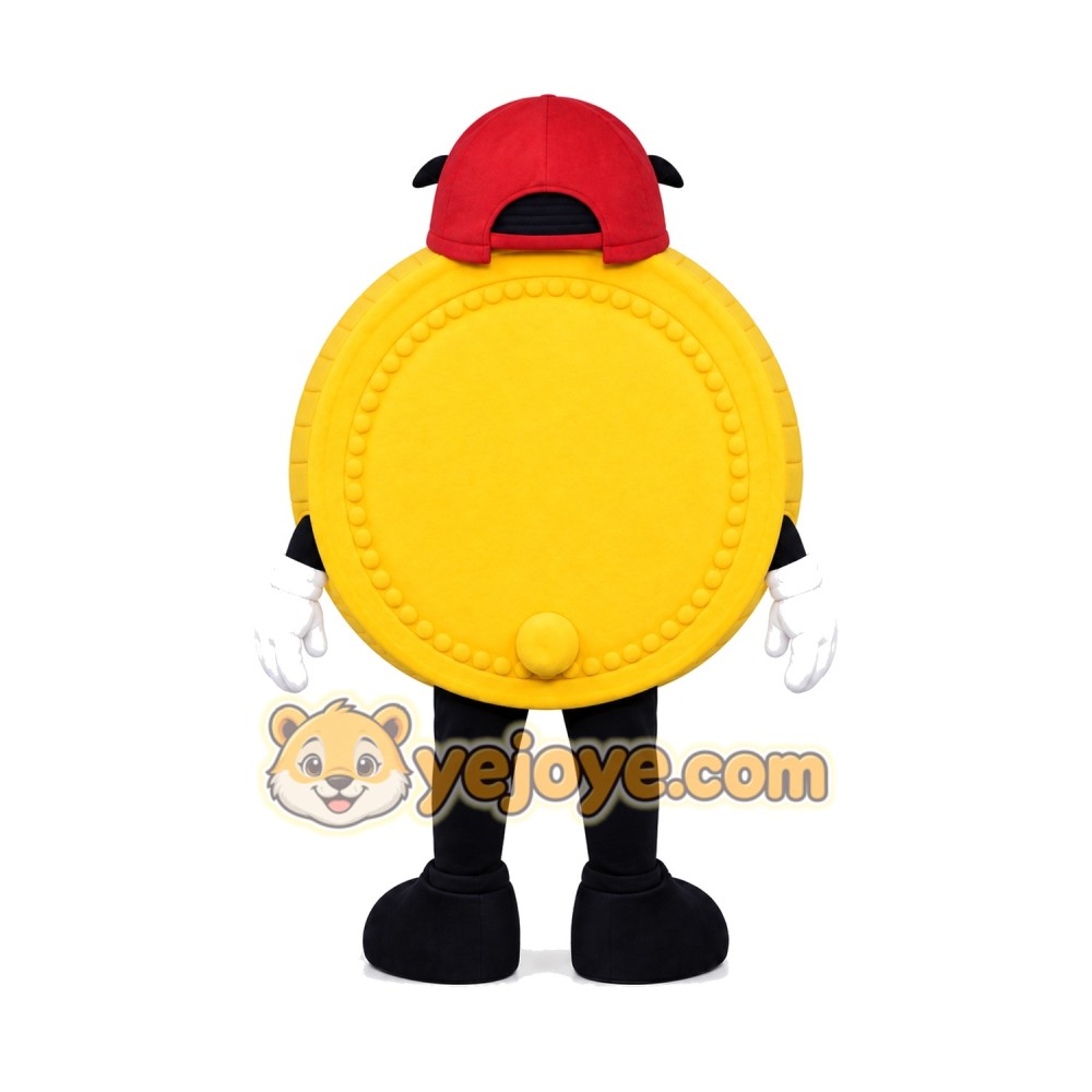 Gold Coin Mascot Costume Gold Coin Mascot Costume