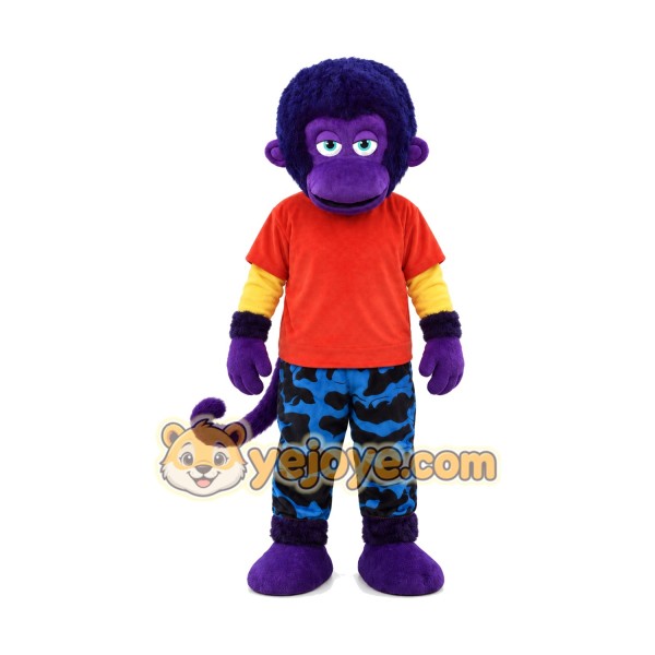 Realistic Purple Monkey Mascot Costume Realistic Purple Monkey Mascot Costume