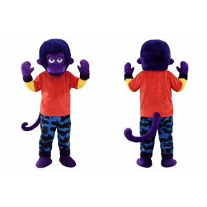 Realistic Purple Monkey Mascot Costume