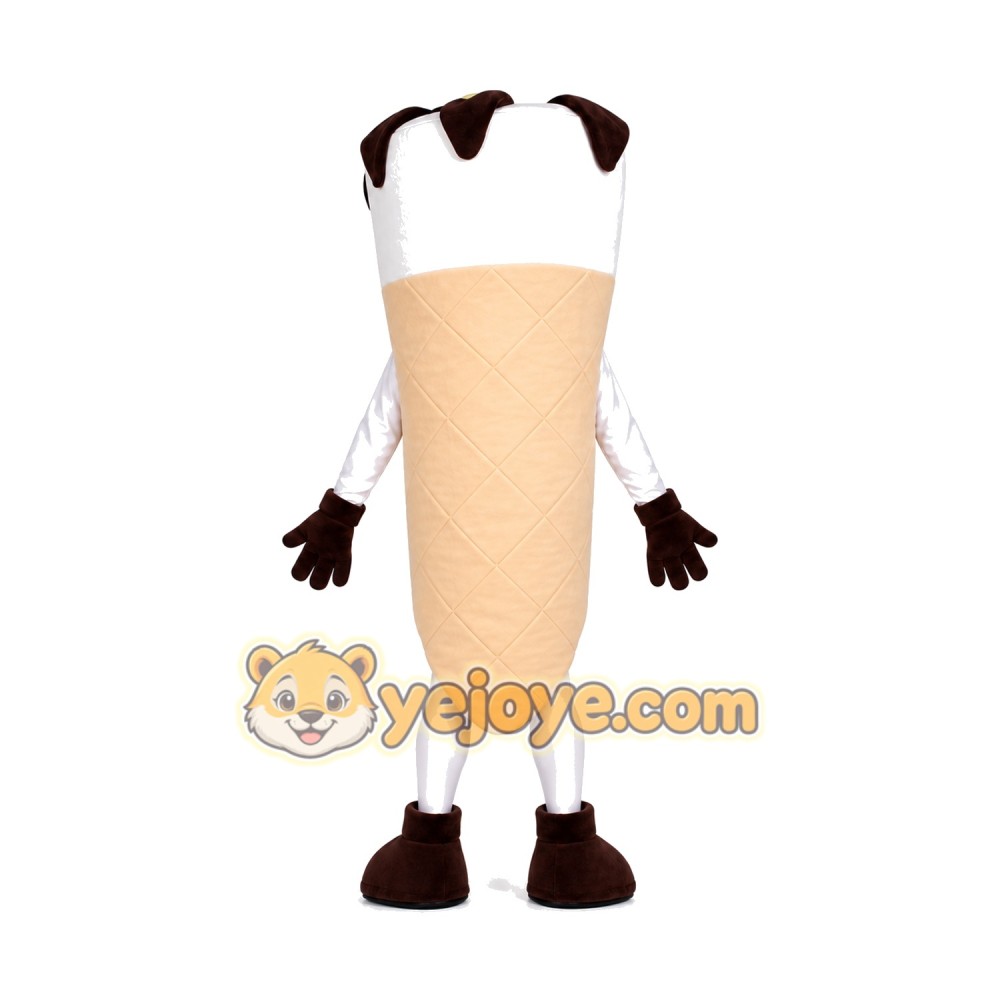 Happy Ice Cream Cone Mascot Costume Happy Ice Cream Cone Mascot Costume