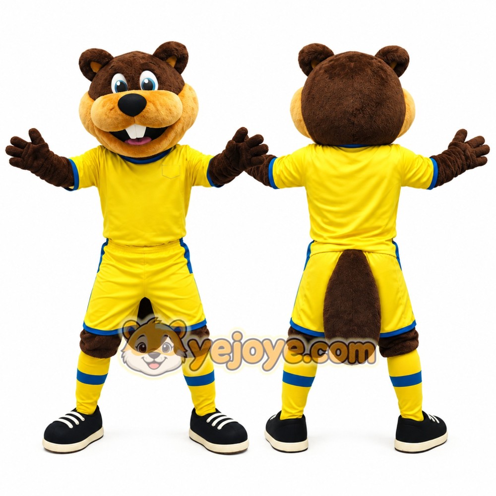 Happy Sport Beaver Mascot Costume Happy Sport Beaver Mascot Costume