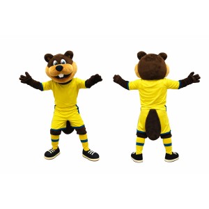 Happy Sport Beaver Mascot Costume
