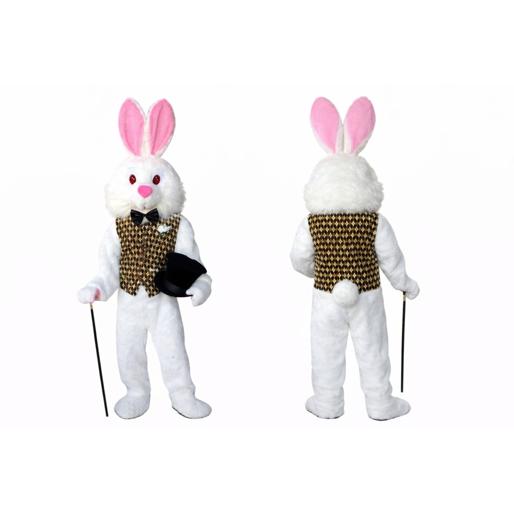 White Easter Bunny Mascot Costume