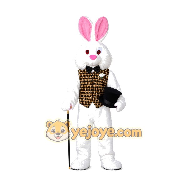 White Easter Bunny Mascot Costume White Easter Bunny Mascot Costume
