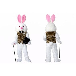 White Easter Bunny Mascot Costume
