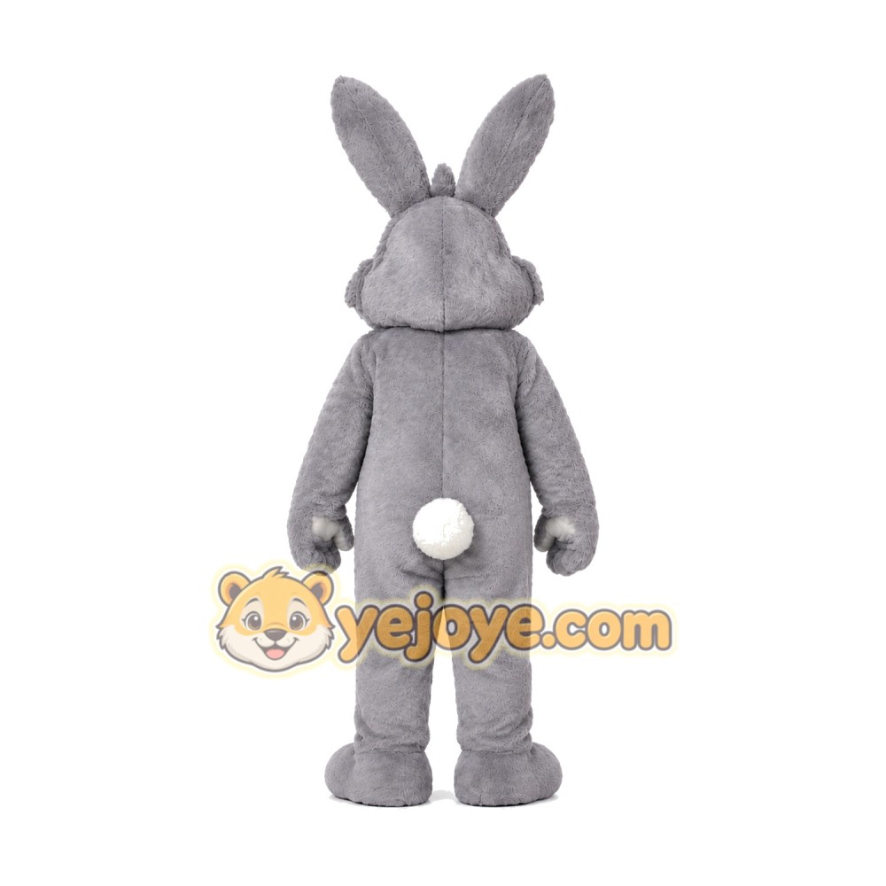 Friendly Grey Rabbit Mascot Costume Friendly Grey Rabbit Mascot Costume