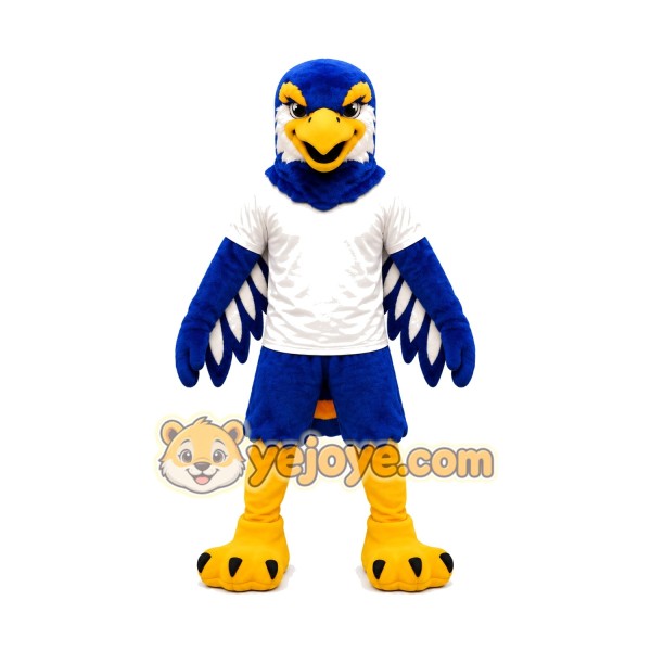 Sport Blue Hawk Mascot Costume