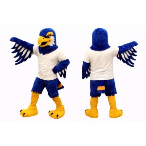 Sport Blue Hawk Mascot Costume