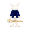Friendly White Easter Bunny Mascot Costume Friendly White Easter Bunny Mascot Costume
