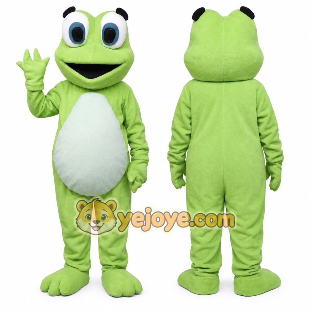 Happy Lightweight Green Frog Mascot Costume Happy Lightweight Green Frog Mascot Costume