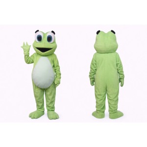 Happy Lightweight Green Frog Mascot Costume