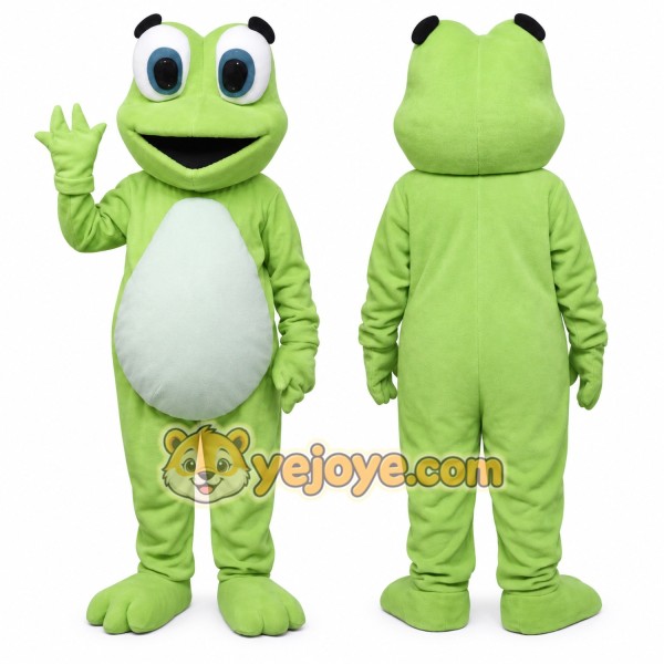 Happy Lightweight Green Frog Mascot Costume