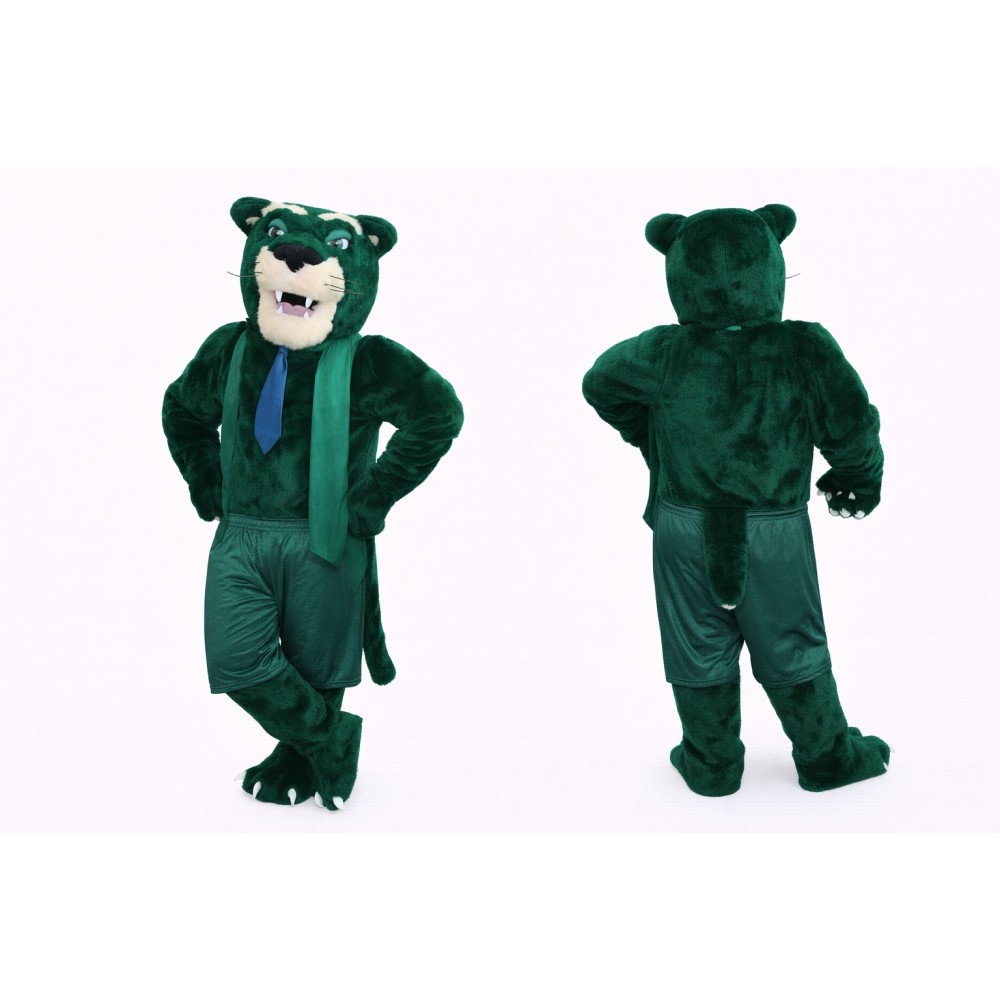 Green Panther Mascot Costume