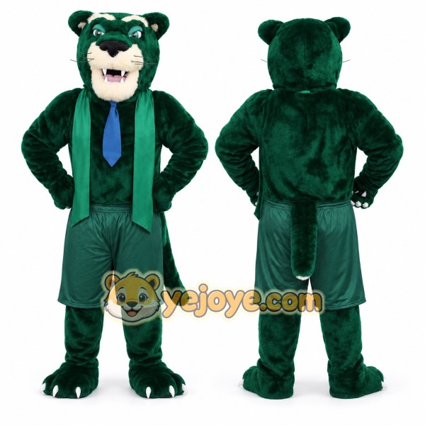 Green Panther Mascot Costume