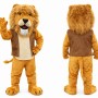 Realistic Friendly Lion Mascot Costume