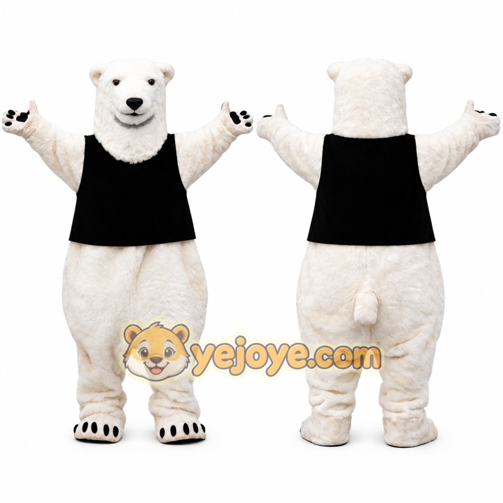 Realistic Lightweight Polar Bear Mascot Costume Realistic Lightweight Polar Bear Mascot Costume