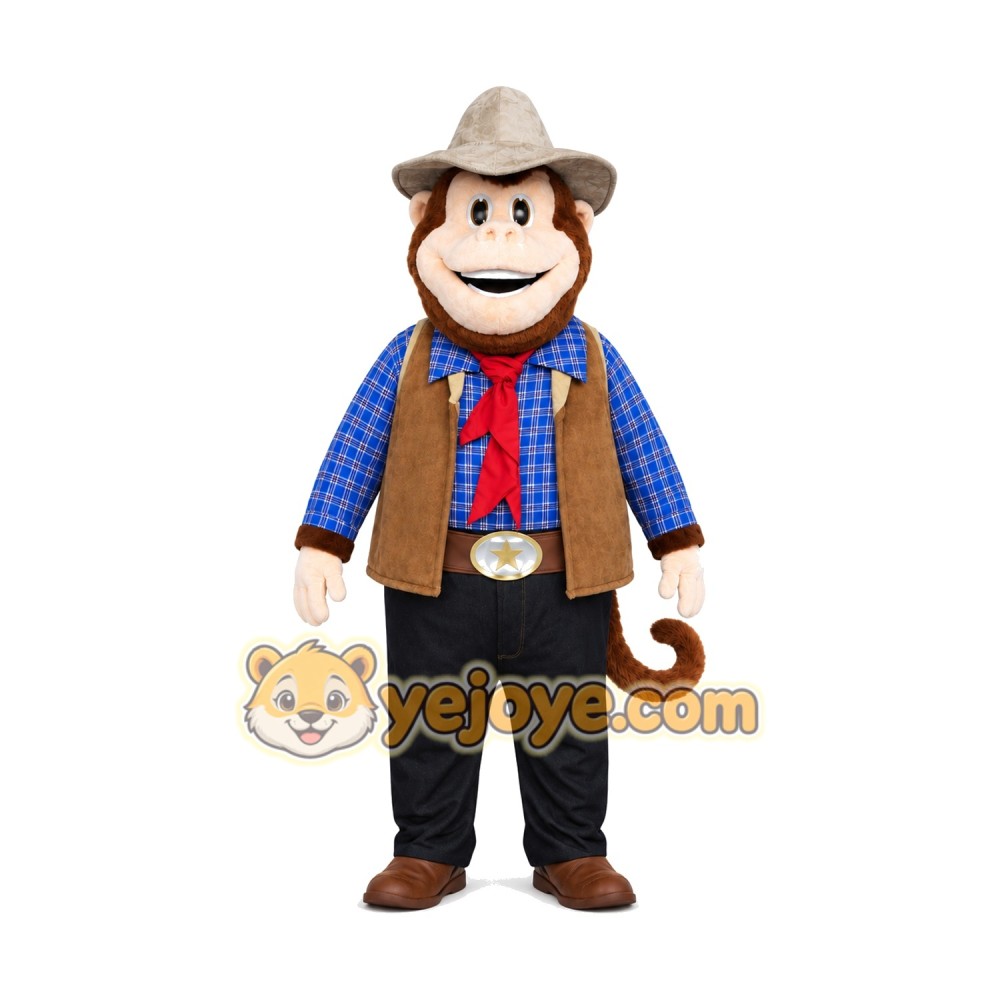 Sheriff Monkey Mascot Costume Sheriff Monkey Mascot Costume
