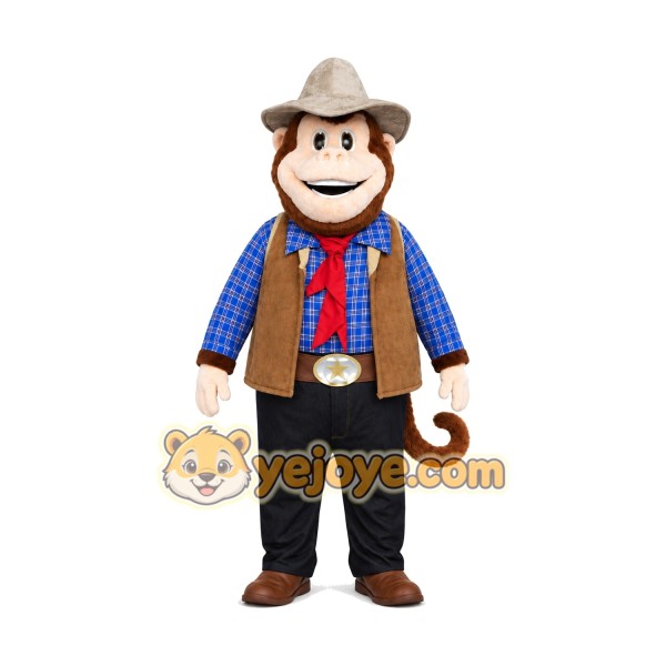 Sheriff Monkey Mascot Costume Sheriff Monkey Mascot Costume