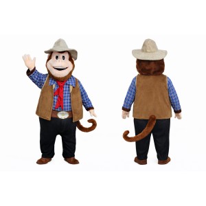 Sheriff Monkey Mascot Costume