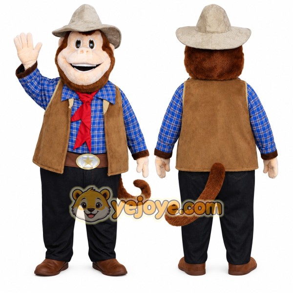 Sheriff Monkey Mascot Costume