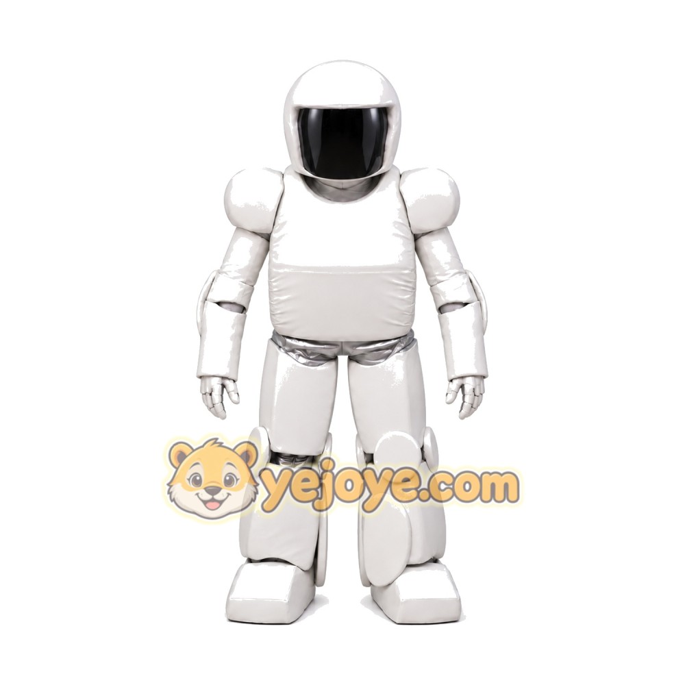White Robot Mascot Costume White Robot Mascot Costume