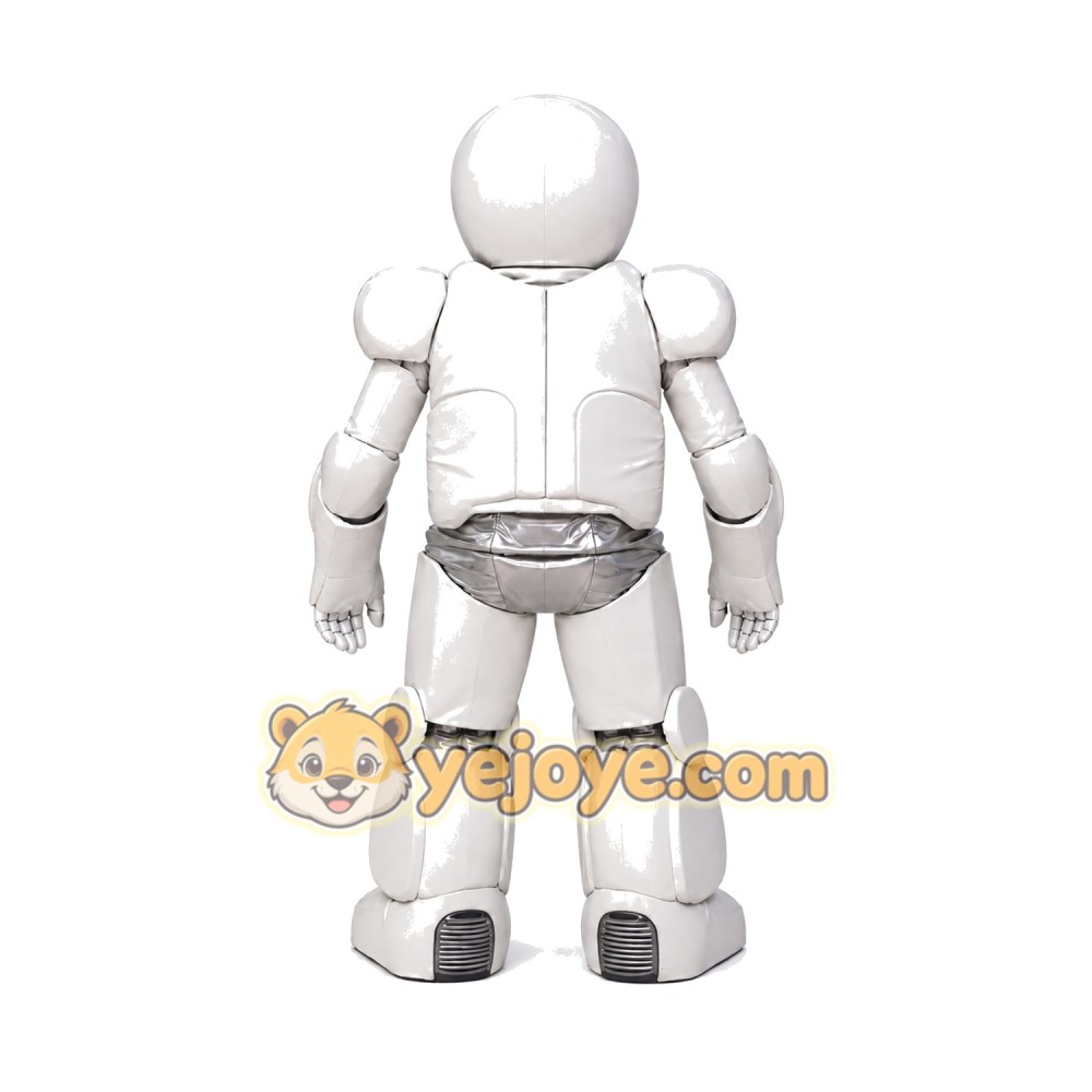 White Robot Mascot Costume White Robot Mascot Costume
