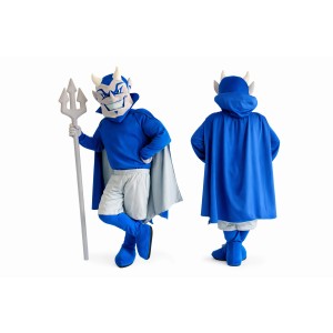 Happy Blue Devil Mascot Costume