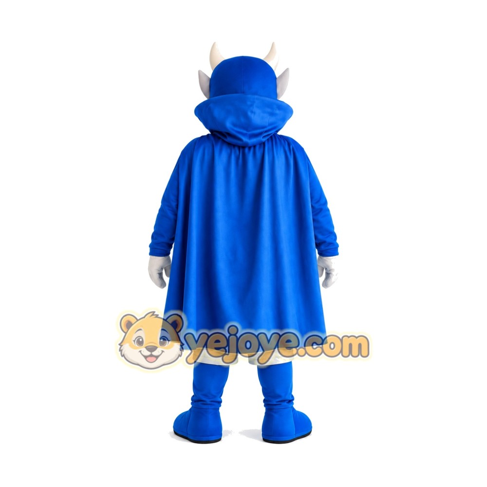 Happy Blue Devil Mascot Costume Happy Blue Devil Mascot Costume