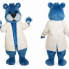 Blue Doctor Bear Mascot Costume