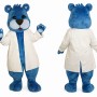 Blue Doctor Bear Mascot Costume