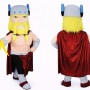 Viking Mascot Costume With Lightning Weapon