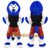 Realistic Blue Hair Lion Mascot Costume Realistic Blue Hair Lion Mascot Costume