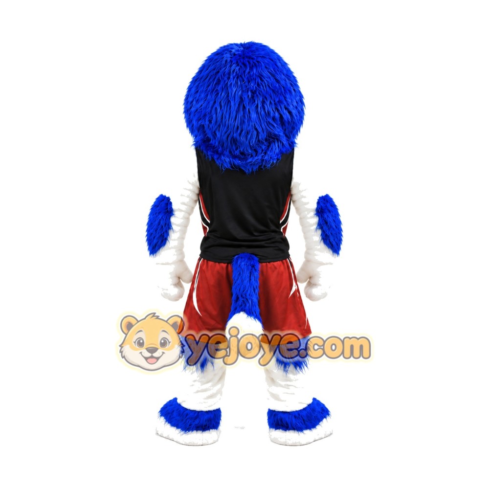 Realistic Blue Hair Lion Mascot Costume Realistic Blue Hair Lion Mascot Costume