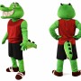 Happy Green Crocodile Mascot Costume