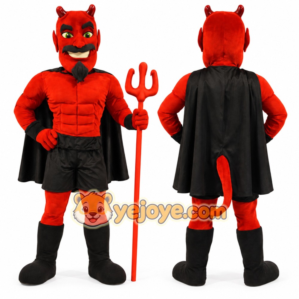 Happy Red Devil Mascot Costume Happy Red Devil Mascot Costume