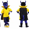 Happy Blue Devil Mascot Costume For Adult