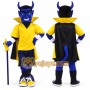 Happy Blue Devil Mascot Costume For Adult