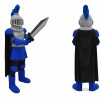 Grey Blue Knight Mascot Costume