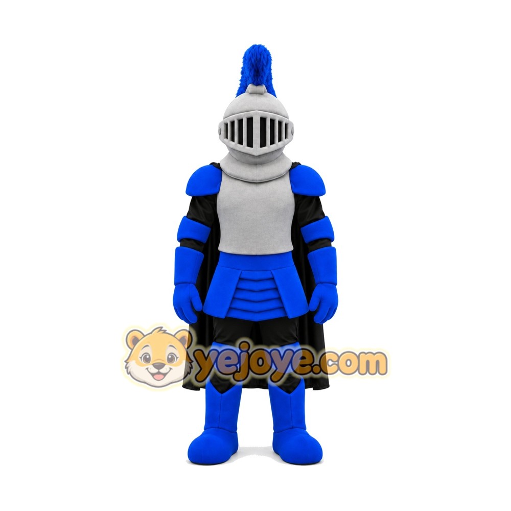 Grey Blue Knight Mascot Costume Grey Blue Knight Mascot Costume