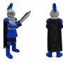 Grey Blue Knight Mascot Costume